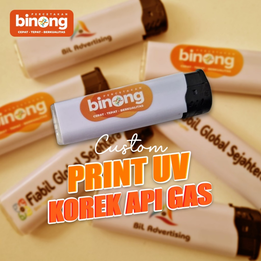 Custom Korek Api Lighter Promosi Souvenir Print UV