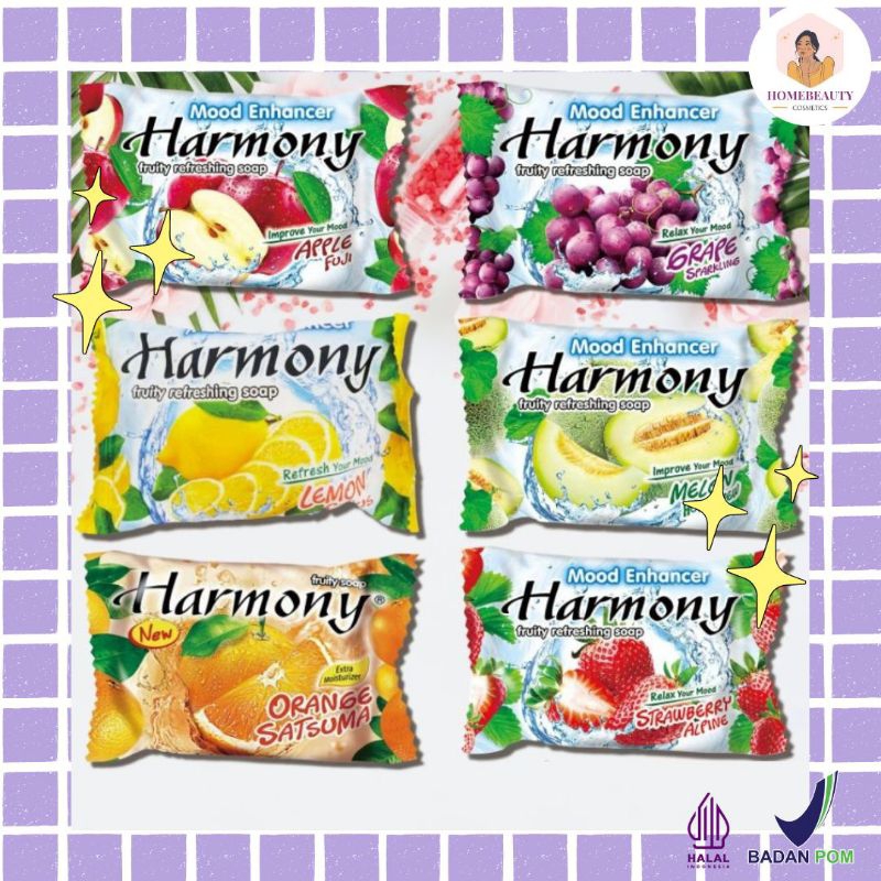 

HARMONY FRUITY REFRESHING SOAP/ SABUN MANDI BATANG HARMONY 70GR/ AROMA RASA BUAH