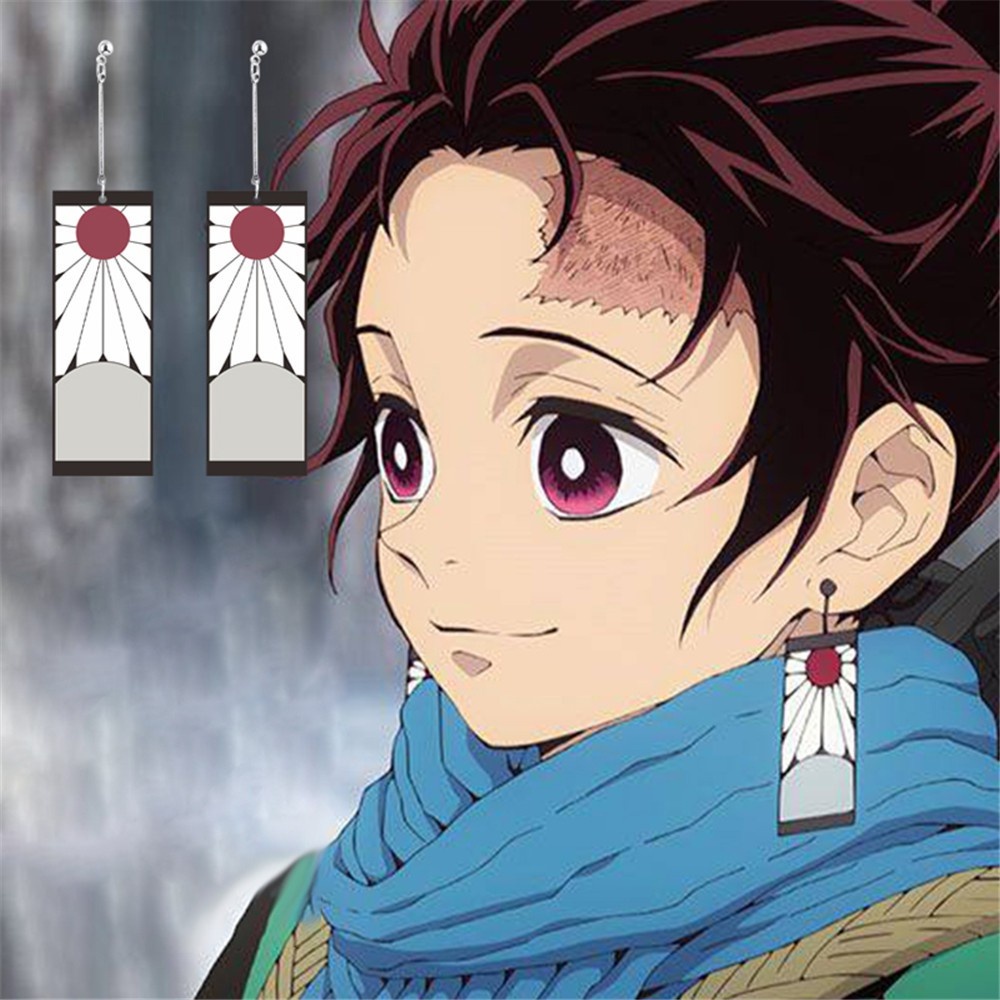 Anting Anime ZORO TANJIRO Tokyo Revengers Cosplay Demon Slayer HANAFUDALENGKAP