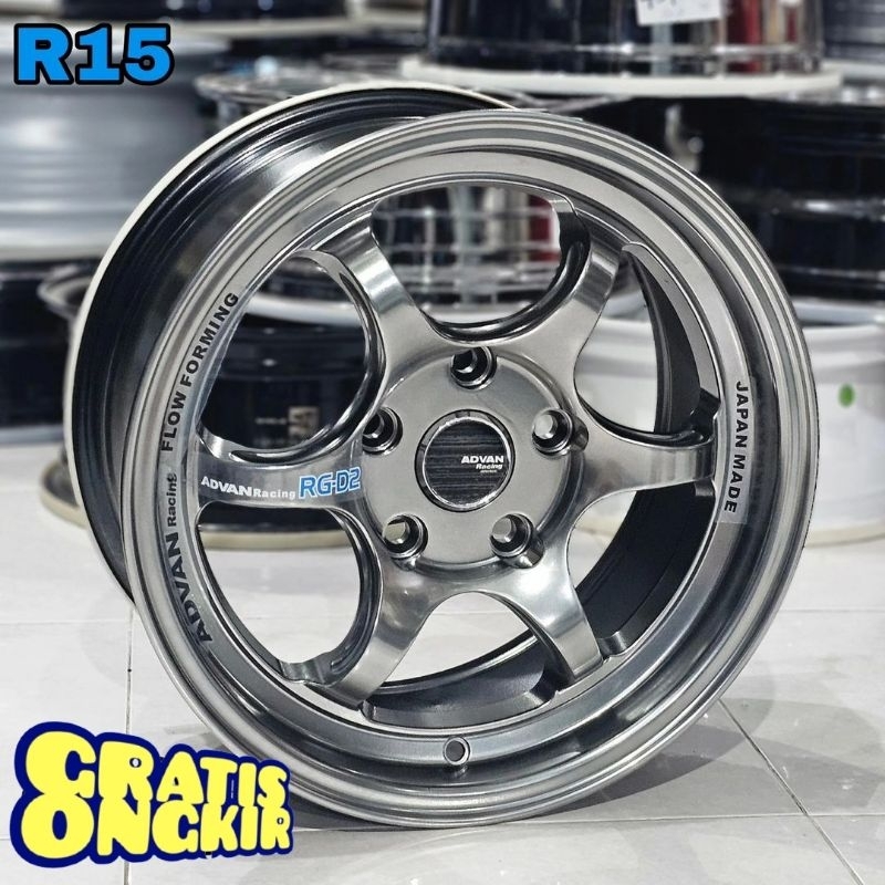 velg racing mobil ring 15 ADVAN RG D2 FLOW FORMING velg mobil ring 15 velg racing mobil import termu