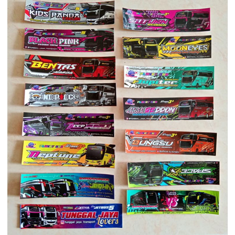 stiker bus tunggal jaya ori