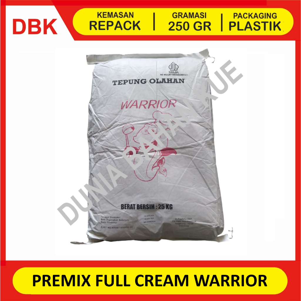 

PREMIX SUSU BUBUK FULL CREAM WARRIOR - REPACK 250 GR