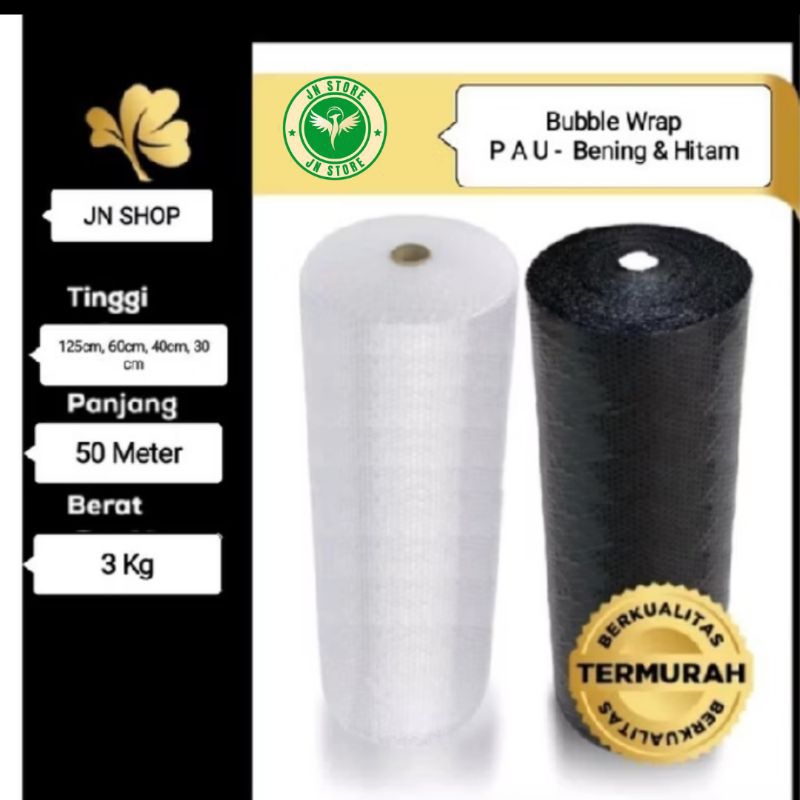 

Bubble Wrap Roll 3 Kg | Bening & Hitam | Berbagai Ukuran | Murah Kuat Tebal Berkualitas