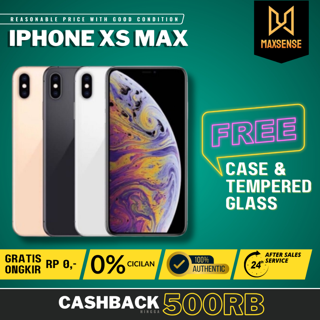 iPhone Xs Max | Xs | X 64GB 128GB 256GB 512GB Second Original Fullsett All Operator