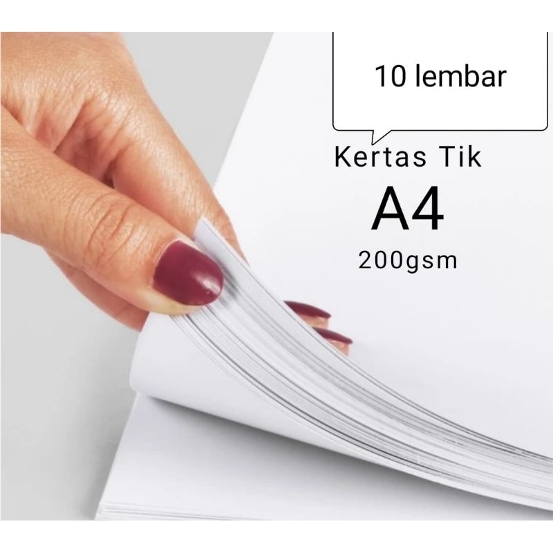 

Kertas Tik Karton Tik 200gsm A4 1 pack