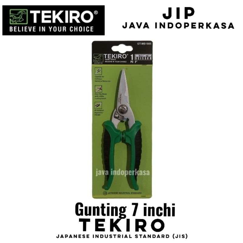 

gunting multifungsi ukuran 7 inch TEKIRO GT-MS1805 multifunction scissor