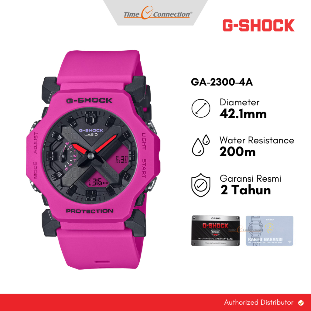 Casio G-SHOCK GA-2300-4A Pink Original / Jam Tangan Pria Analog Digital