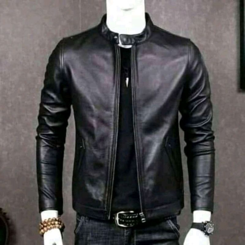 Kulit Sapi Jaket Kulit Sapi Pria Polos Buatan Garut Awet