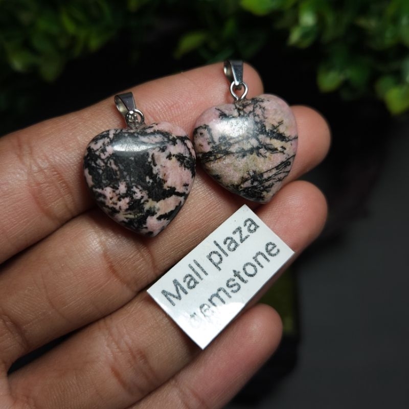 liontin batu red borneo asli natural