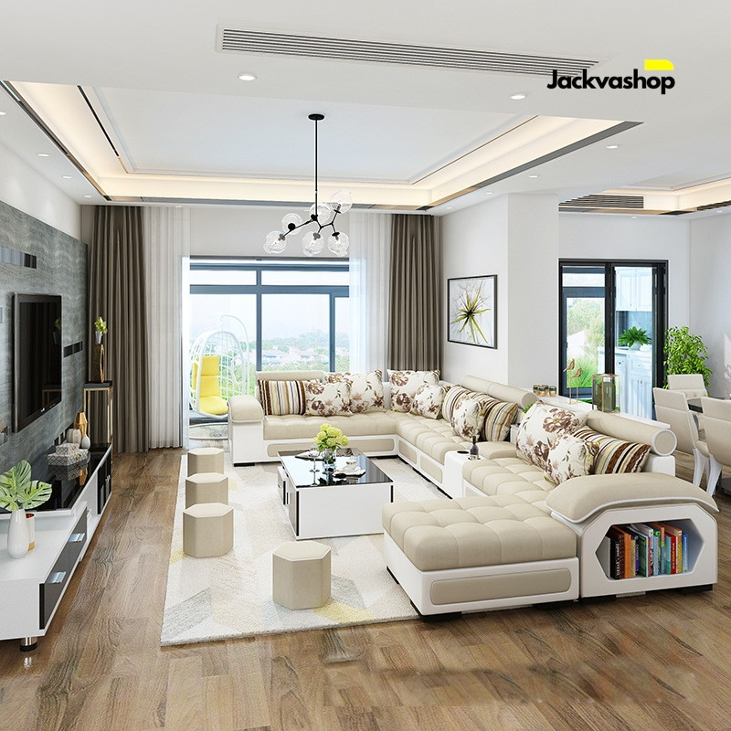 JACKVASHOP - Kursi Tamu Minimalis Sofa Sofa Minimalis Sofa Tamu Leter U