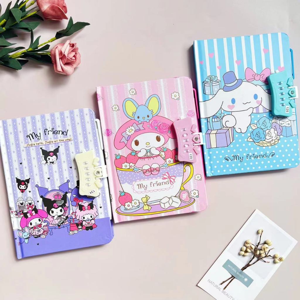

HJK Buku Daily Diary Dengan Lock Dan Pulpen /Note Sanrio Set Pulpen Dengan Pengaman Kode Kunci