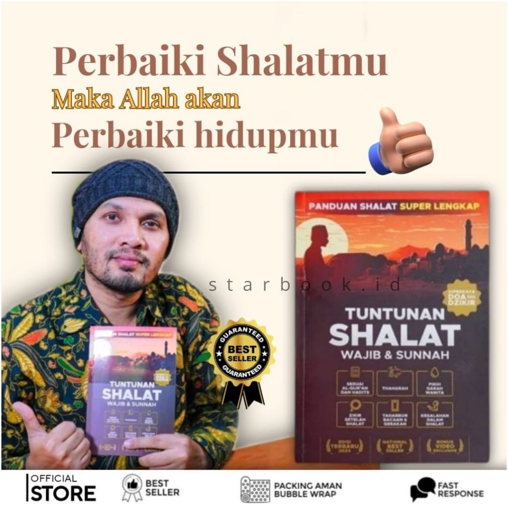 ORIGINAL Buku Tuntunan Sholat Wajib dan Sunnah Panduan Sholat Adi Hidayat Menurut Syariat Rasulullah