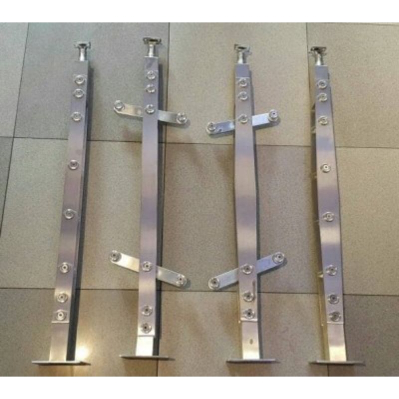 Tiang Railing Tangga Kaca Stainless SUS 304