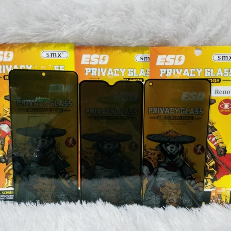 TG Tempered Glass Kaca SPY REDMI 9T ESD Privacy Spy Anti Statik Premium