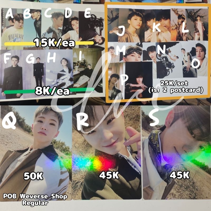 [ READY STOCK ] POSTCARD SEVENTEEN (Hoshi Woozi The8 DK Seungkwan Vernon | Face The Sun FTS Path Pio