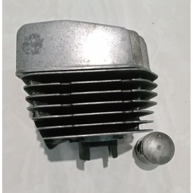 Blok buring boring silinder + head kop silinder Kawasaki Binter GTO kh100 original piston OS.50 siap