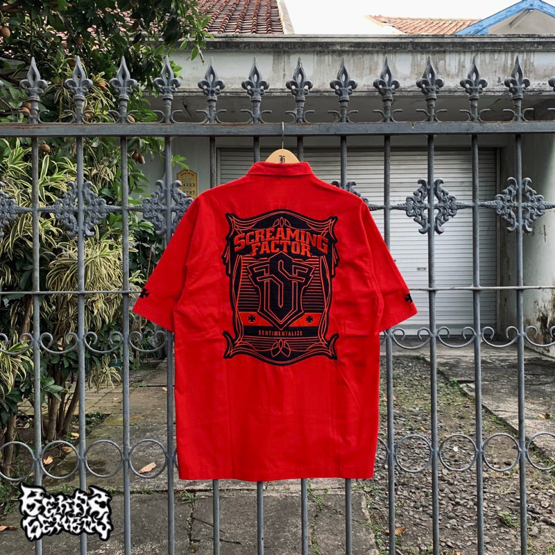 WORKSHIRT SCREAMING FACTOR Kaos Band Lokal Official y2k vintage rock metal hardcore punk seringai de