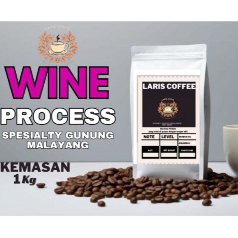 

kemasan 1kg wine process spesialty gunung malayang Jawa barat