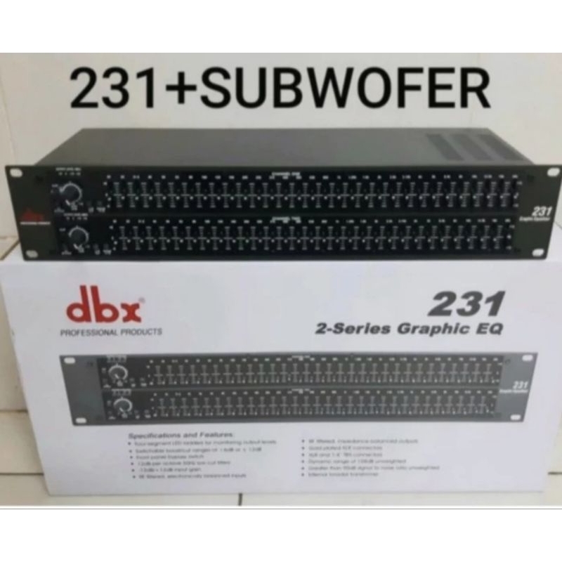 EQ Equaliser DBX 231 dengan SUB OUTPUT