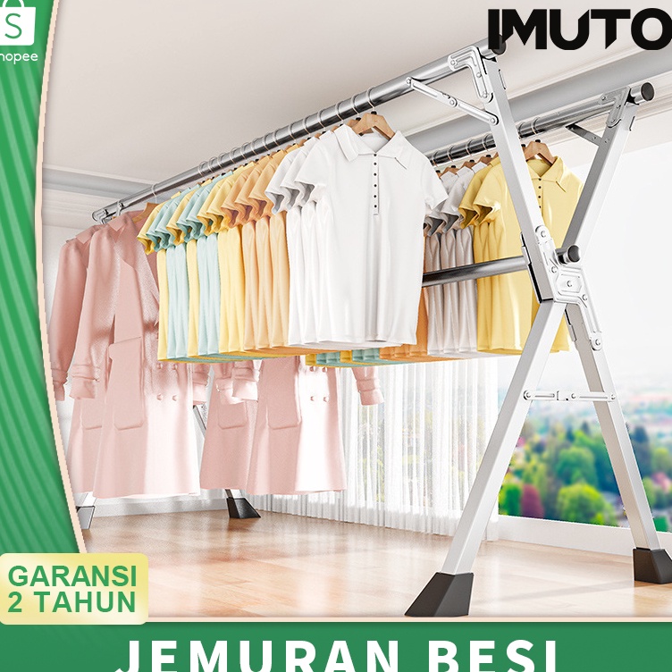 Tertarik IMUTO Jemuran Baju rak gantungan baju Jemuran Pakaian jemuran hanger lipat Jemuran menara b