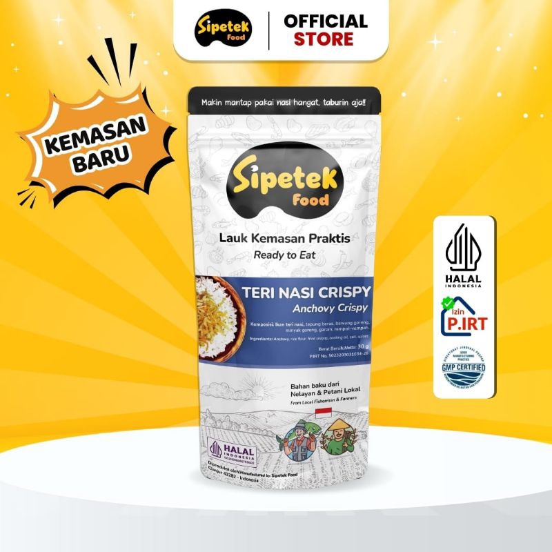 

SIPETEK TERI NASI CRISPY Lauk Pauk non msg 30 gram