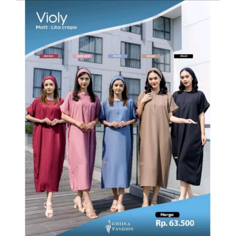 violy dress✓ daster kekinian✓ ghina fashion