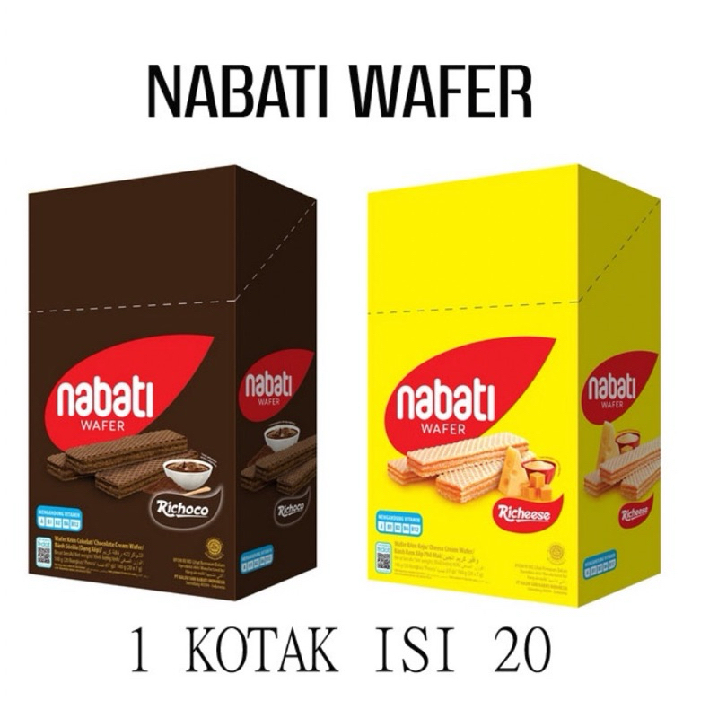 

NABATI WAFER KEJU/COKLAT isi 20 PCS