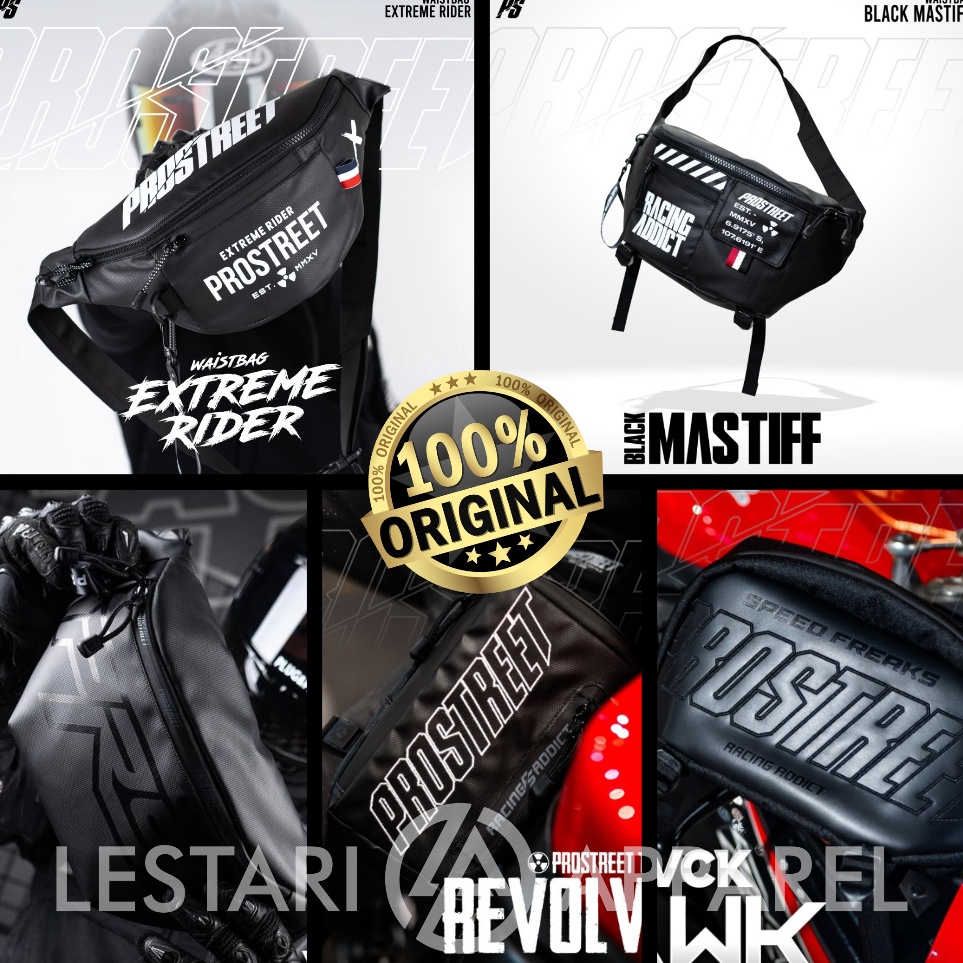 New Trend WAISTBAG PROSTREET  WAISTBAG EXTREME RIDER V2  WAISTBAG MASTIFF  WAISTBAG BLACK LINE BLACK