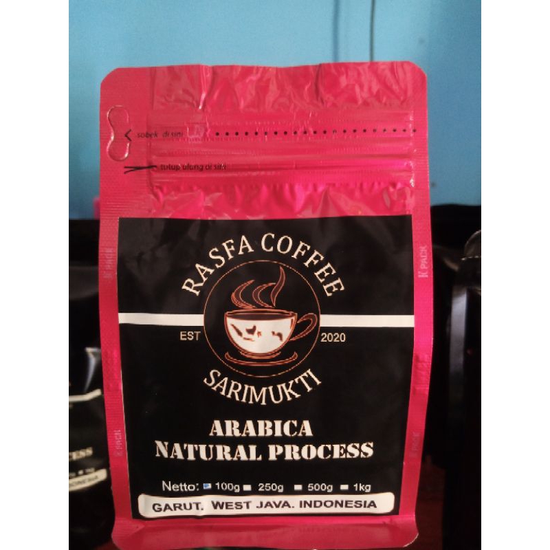 

100 gram ARABICA NATURAL ASLI GARUT/RASFA COFFEE SARIMUKTI