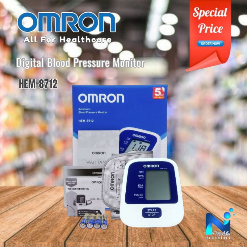 Omron Blood Pressure Monitor HEM 8712 / Tensimeter Digital Original Omron HEM8712 / Alat Ukur Tensi 