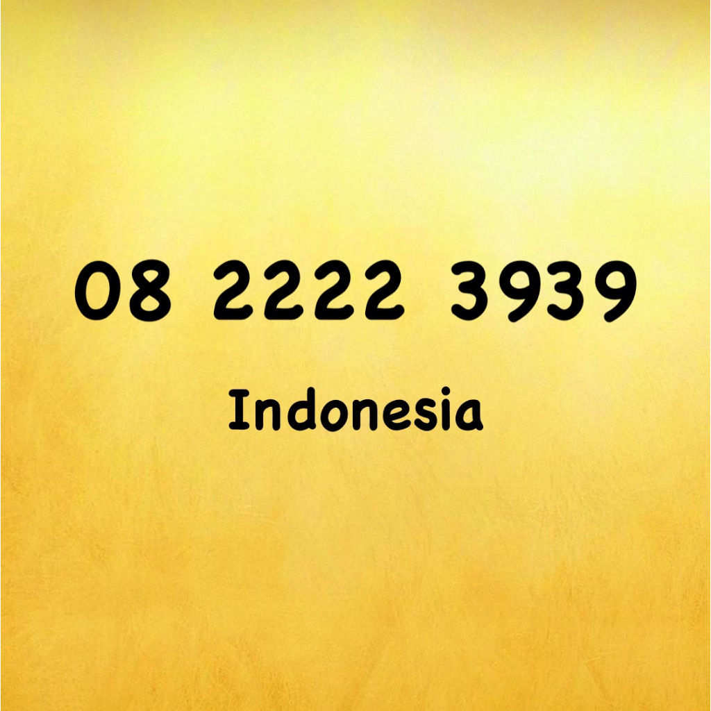Nomor Cantik Simpati 10 Digit ABAB CDCD - 08 2222 3939 - 0822 22 3939