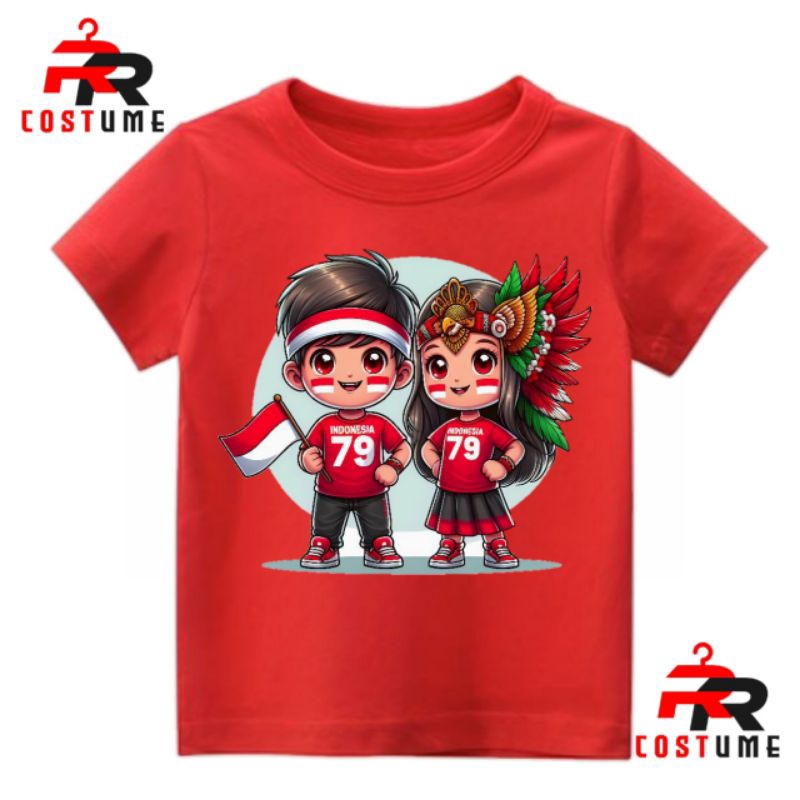 BAJU ANAK KAOS ANAK 17 AGUSTUS KE 79 (FREE NAMA)