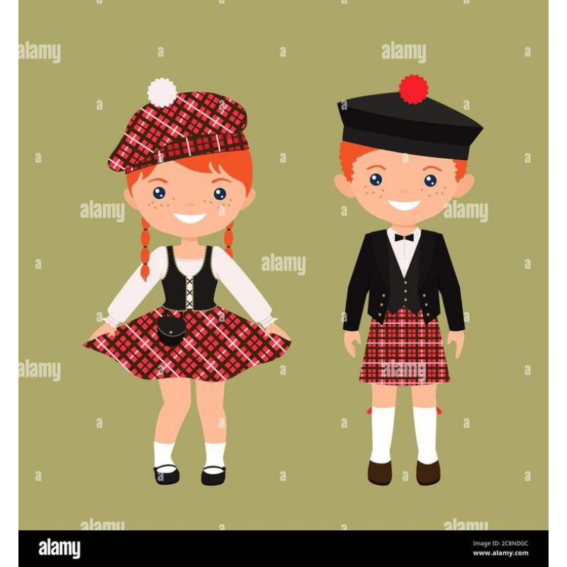 Baju Adat Internasional Scotlandia /Scotland Costume Dress / Costum Scotlandia Adult Size