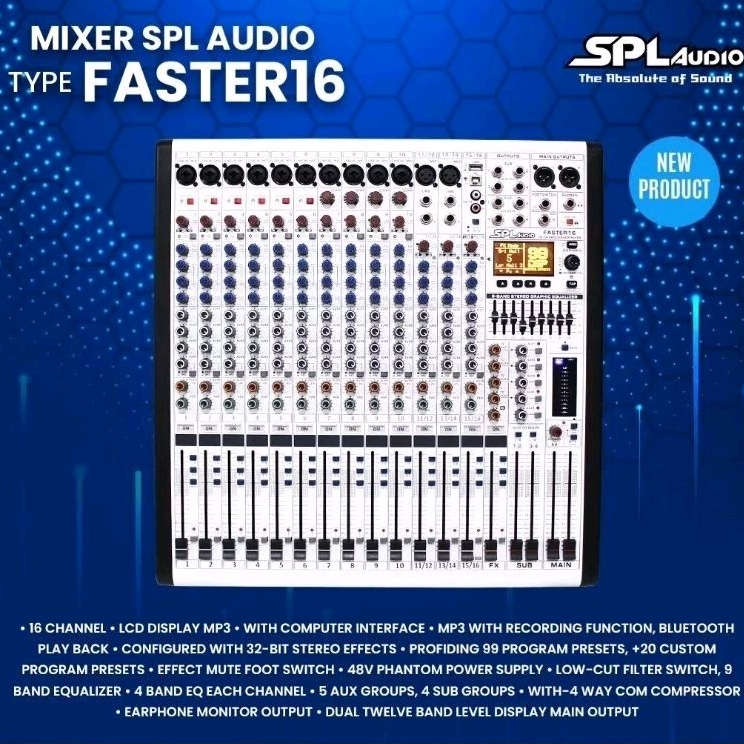 MIXER 16 CHANNEL SPL AUDIO FASTER