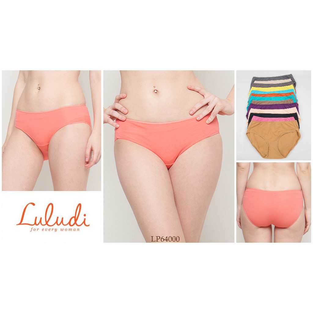 Celana Dalam Wanita Mode Midi Luludi Bahan Katun size M/ L Pakaian Dalam / Underwear LP64000