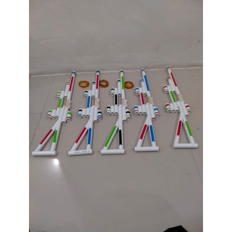 Mainan tembak PVC Peluru Karet /Pistol Mainan Anak-Anak.Mainan Tembak-Tembakan Anak-Anak 5 Kali temb