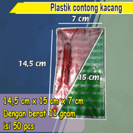 

Plastik contong / plastik pembungkus kacang goreng/kacang mete isi ±50lbr