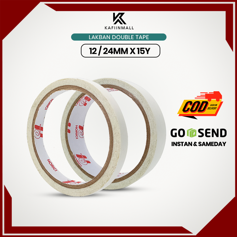 

Isolasi Double Tape Merk HORICI 24mm*15Y & 12mm*15Y Selotip Murah Berkualitas