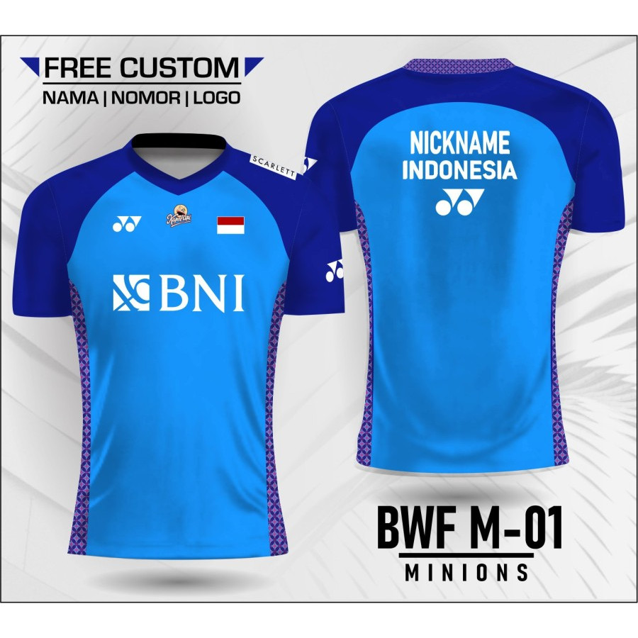 Jersey Badminton The Minions Denmark Open 2022 Baju bulutangkis Yonex