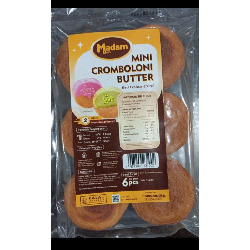 

Mini Cromboloni Butter Madam Bun Frozen