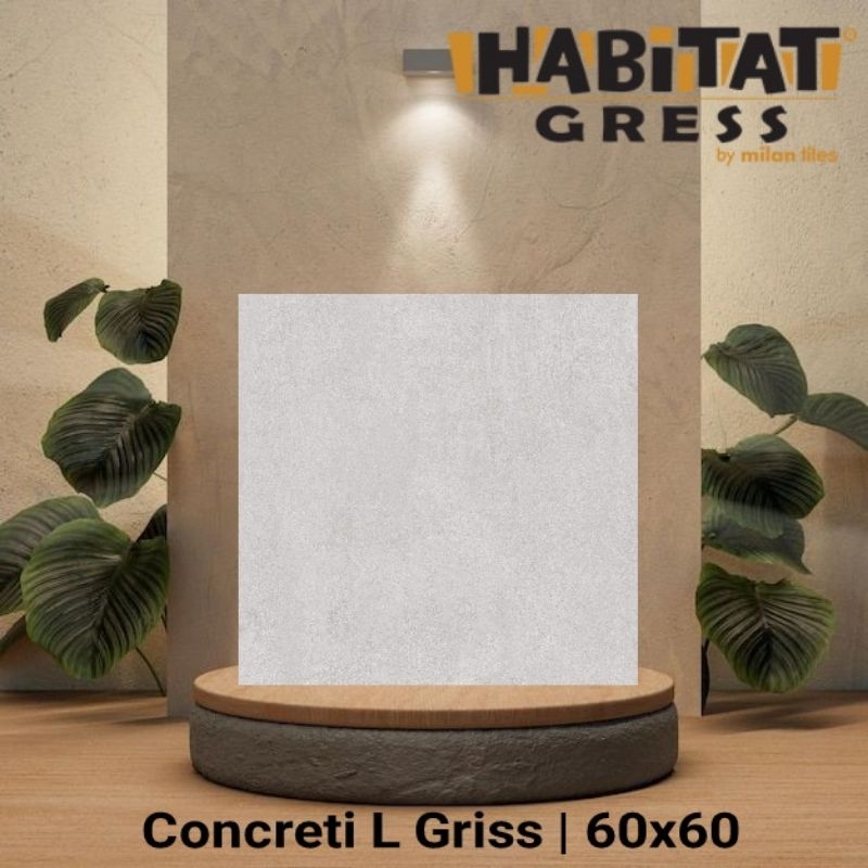 Keramik lantai Habitat 60x60 Concreti L Griss Milan