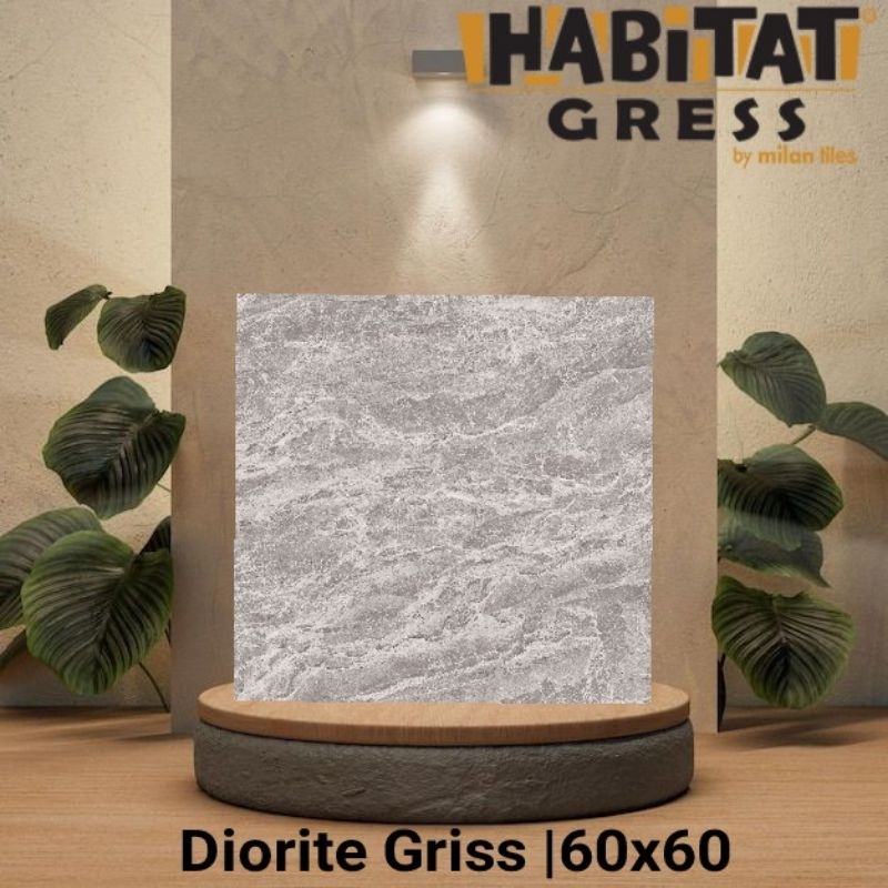 Keramik lantai Habitat 60x60 Milan Diorite Griss