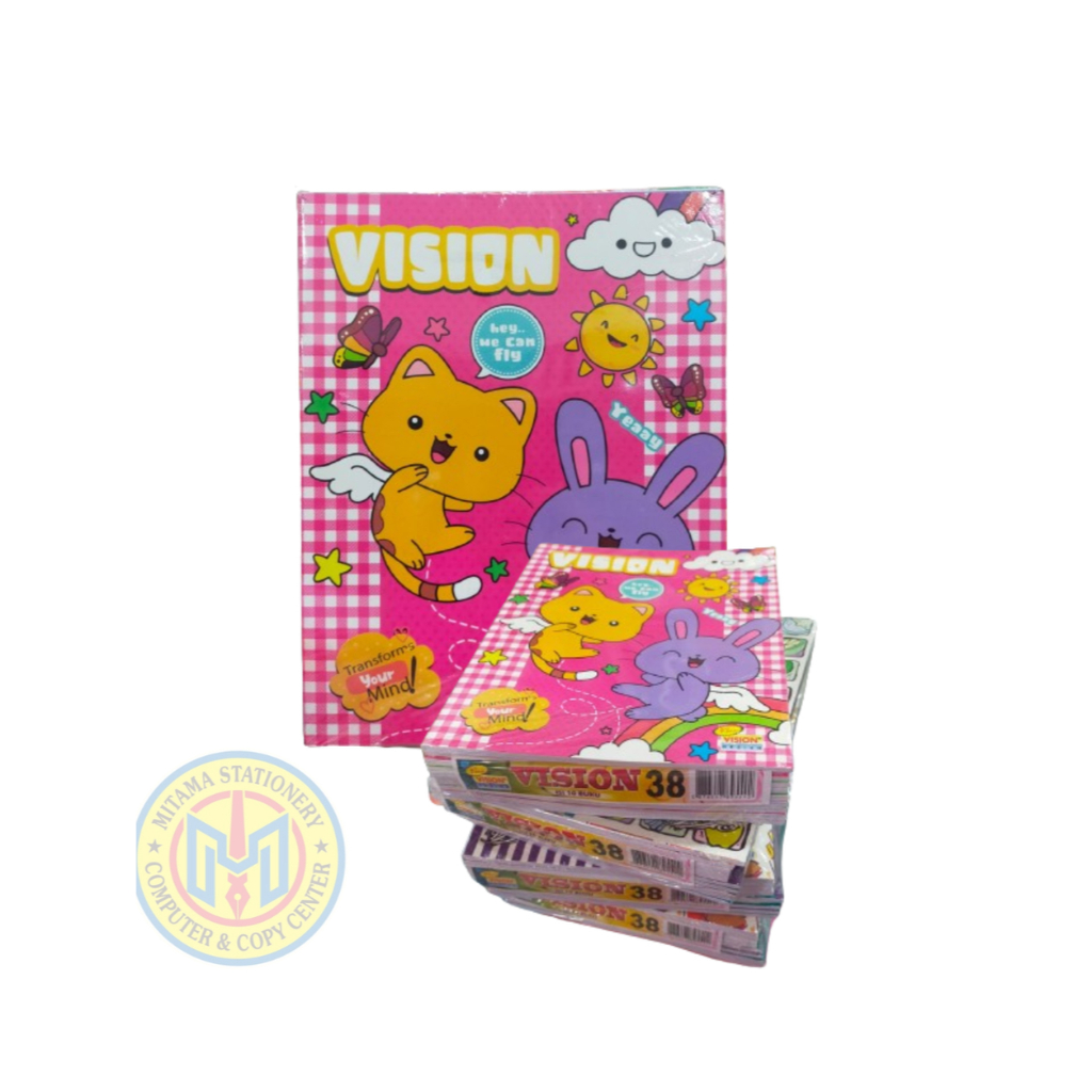 

Buku tulis VISION 38 lembar/1 pack isi 10 buku