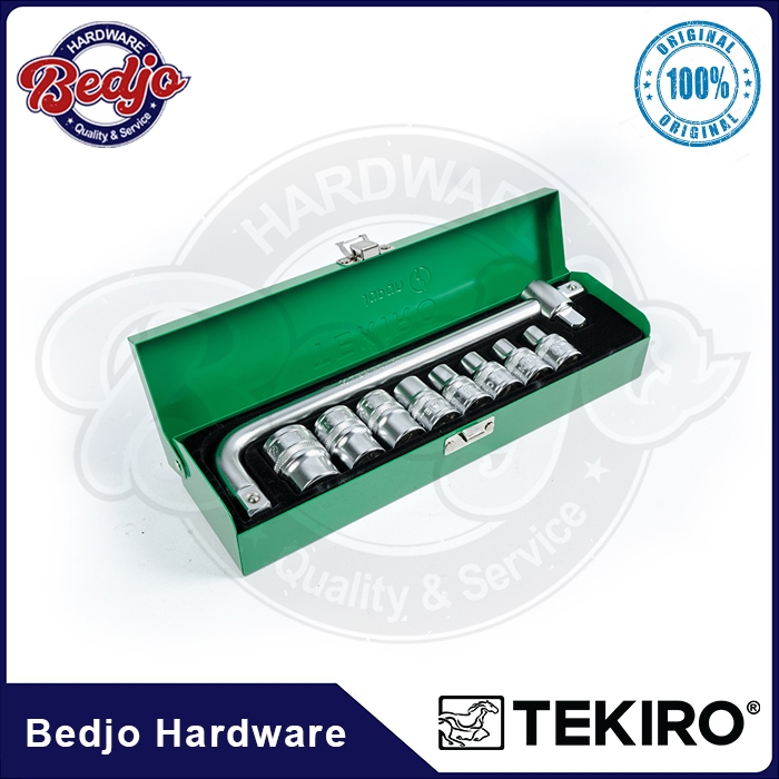 Tekiro Kunci Sok Set 10 pcs Box Besi 1/2"