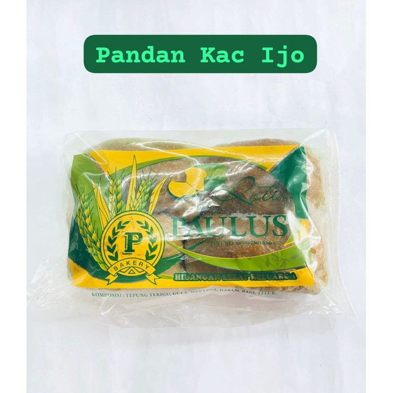 

Roti Sobek Pandan Kacang Hijau - Paulus Bakery Surabaya