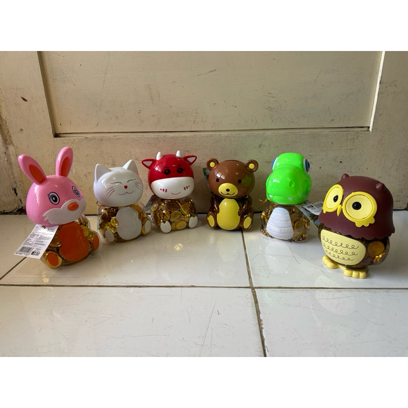 

gold coin chocolate aneka bentuk (toples bisa buat celengan)