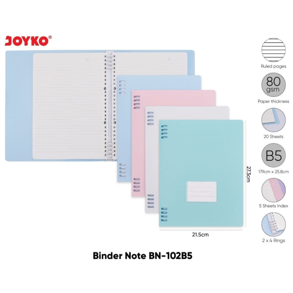 

BINDER NOTE JOYKO BN102A5 & BN102B5