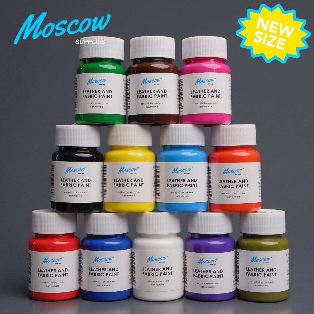 

Cat sepatu/tas/lukis/kanvas/kain/kulit/sol sepatu/jaket Moscow Paint