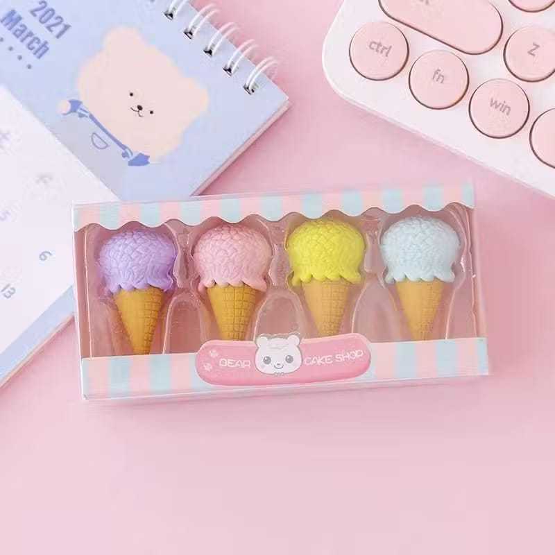 

Penghapus Set Cute / Penghapus Pensil Model Ice Cream / Penghapus Pensil Karakter Lucu