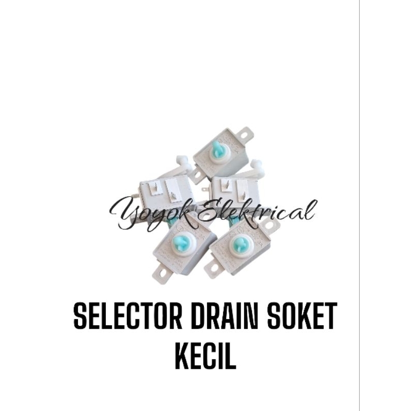 Selector Aqua Sanyo Pembuangan Air Drain Soket Kecil Mesin Cuci 2 Tabung